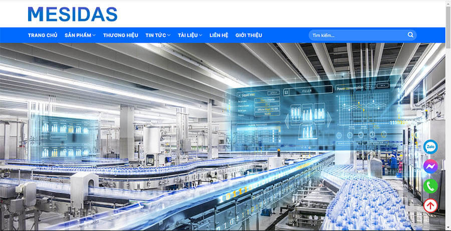 Thiết kế Website công nghiệp cho MESIDAS GROUP