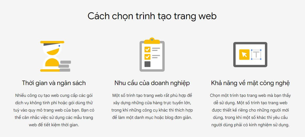 Nhược điểm khi tạo website bằng Google Sites